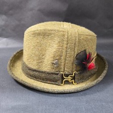 Vintage Sportswear By Champ Fedora Hat Brown Felt Wool Feather Read