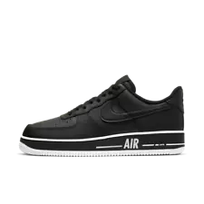 MENS NIKE AIR FORCE 1 '07 LOW BOLD AIR CJ1393-001 BLACK WHITE RARE ALL SIZES NEW