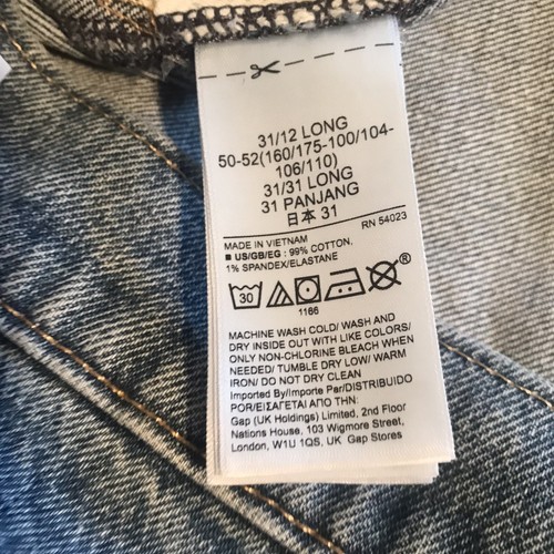 NWT Gap Denim Mom Jean 36x28 Tapered High Waisted Low Stretch - Picture 11 of 12