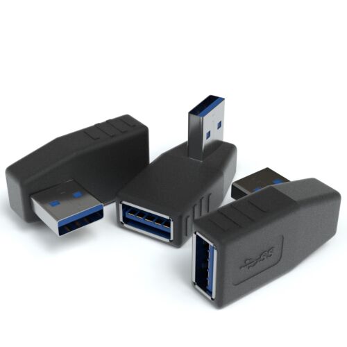 USB 3.0 Winkel Adapter links 90° Grad Winkeladapter A Stecker zu A Buchse - Bild 3 von 7