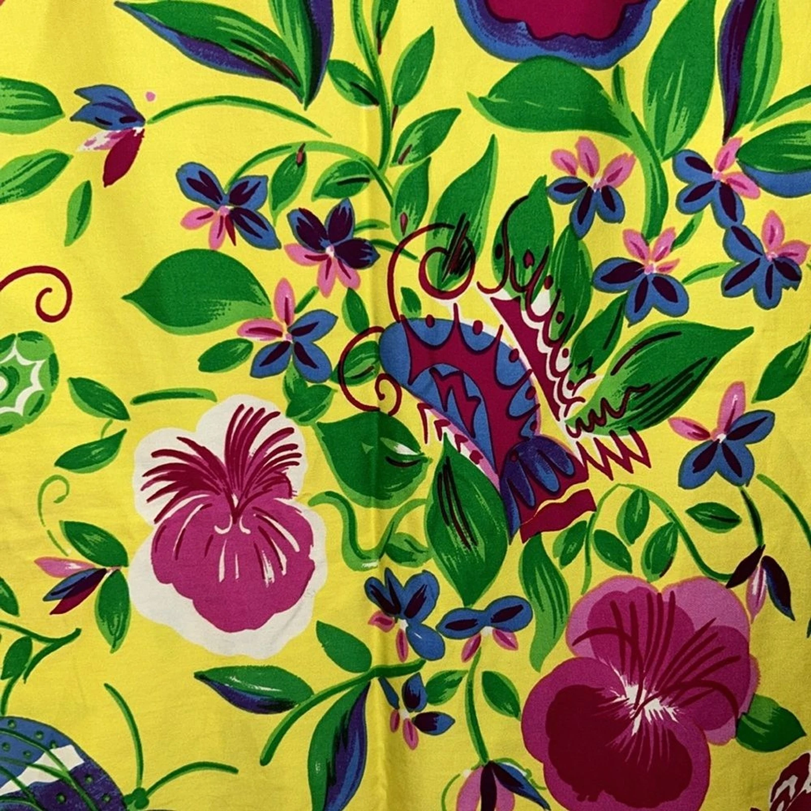 AUTENTICO Mini Abito Vintage Gianni Versace Giallo Floreale Taglia Small