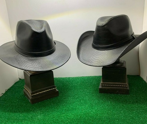 Mens Western Cowboy Fedora Hat Genuine 