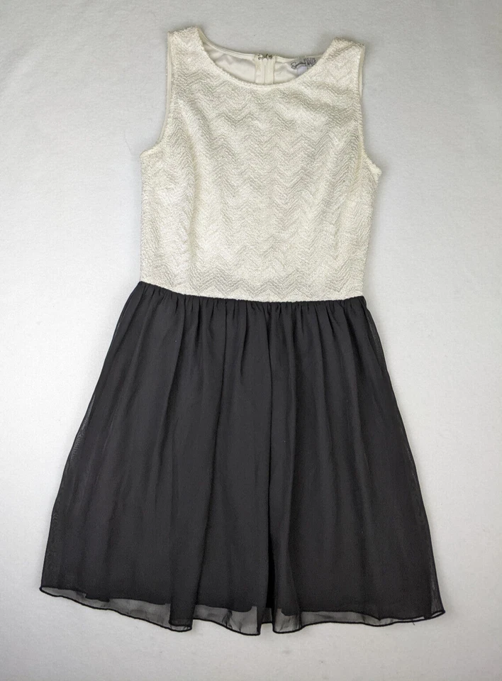 Speechless Girl's Dress Size Large Black & White Sparkle Party - Image 2 of 4