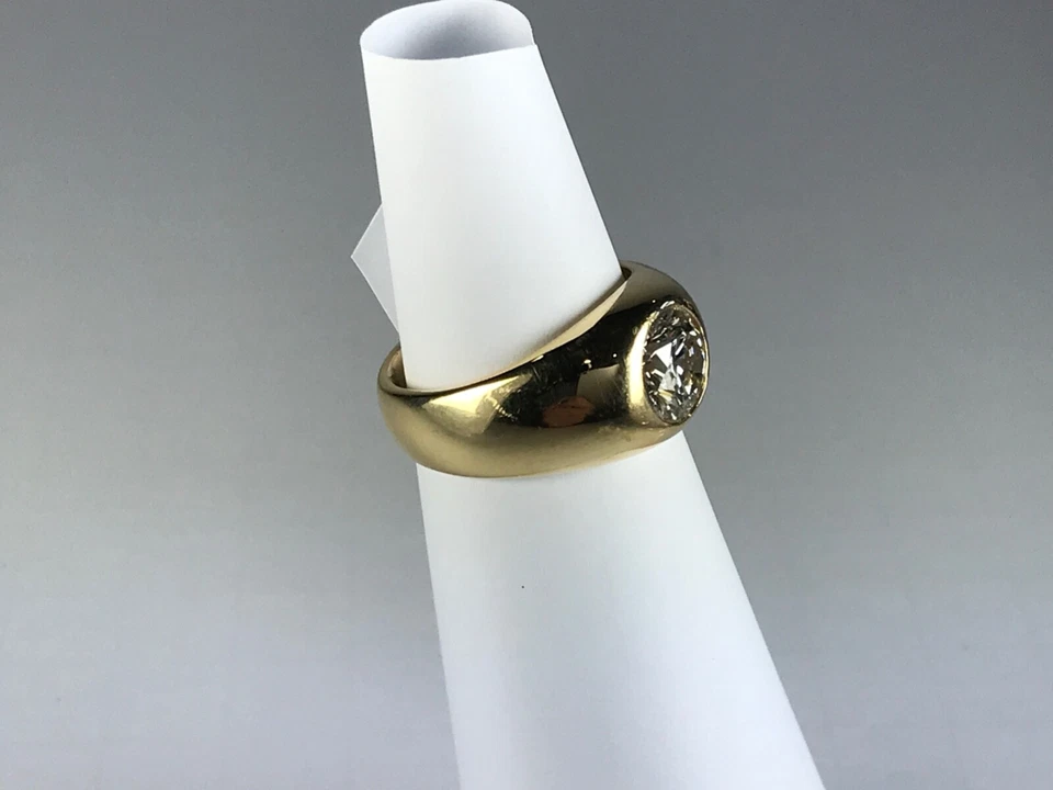 Mens 18k Yellow Gold Diamond Ring with 2.67 Round IDEAL CUT Diamond GIA Report - Image 3 of 4
