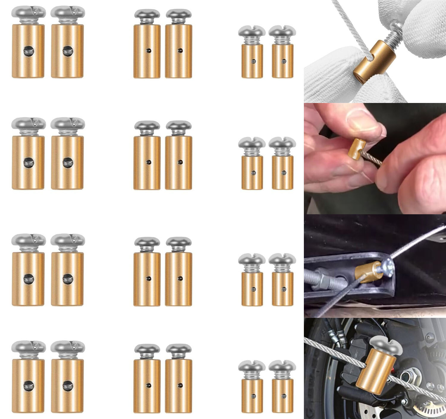 03336 1/4” 5/16” 3/8” Cable Stop Assortment Used on Control, PushPull Cables eBay