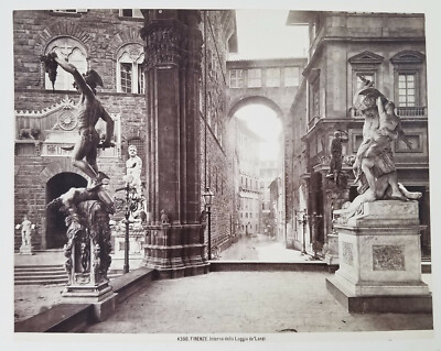 Loggia Dei Lanzi Sculptures Florence Italy Carlo Brogi Albumen Print Photo