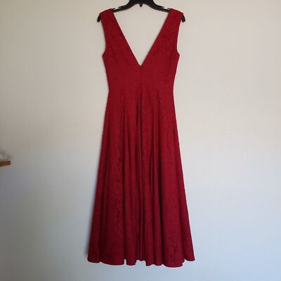 fame and partners red lace dress Fame & Partners x Free People Mollie Micro Mini Dress Size 12 Backless Red Lace