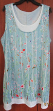 Tunic Dress w Layered Look Floral Sz 4XL Polyester & Spandex Bust 50 Length 38