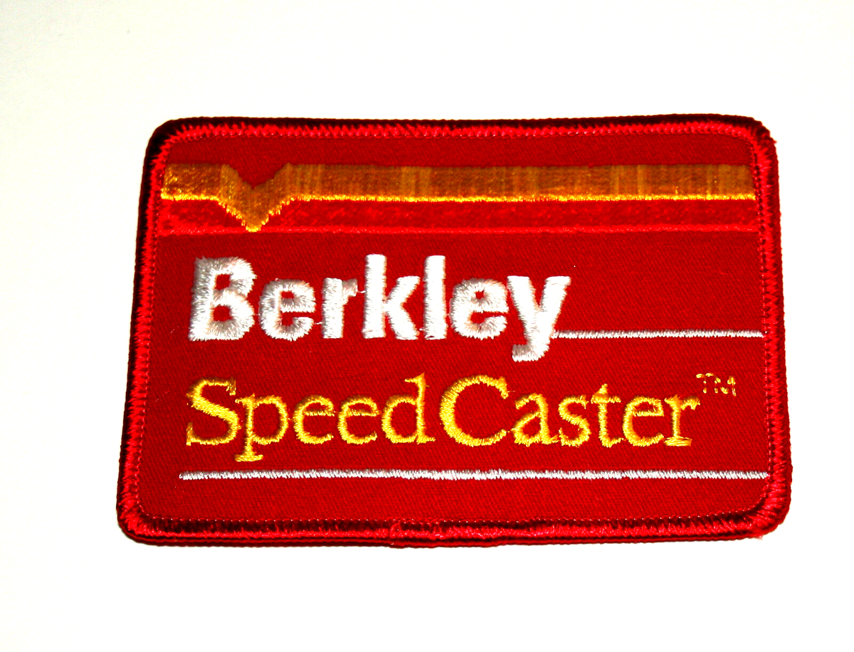 Patch Tissu Vintage Berkley Speed Caster – Neuf NOS Années 80 – Pêche