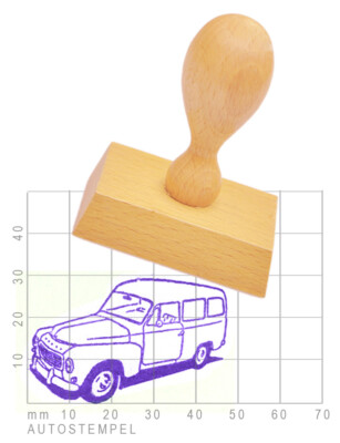 Volvo PV 445 Duett Buckelvolvo Kombi  Oldtimer als Autostempel - rubberstamp
