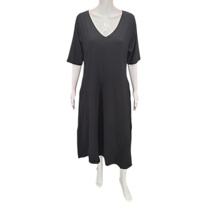 Encore by Idina Menzel Womens Trendy Wekkend Party V-Neck Dress Large Size Black