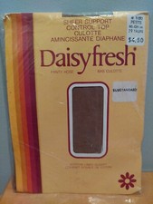 Vintage Pantyhose Daisy Fresh Sheer Support Color Taupe Size Small BMIX20