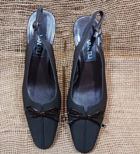Vaneli Slingback pumps brown ribbon sz. 8.5