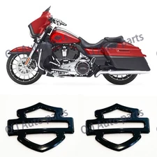 METAL Black Harley CVO Custom Metal Tank Emblems Show Gloss Finish