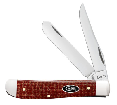 Case xx Knives Mini Trapper Dark Red Micarta 12271 Carbon Steel Pocket Knife