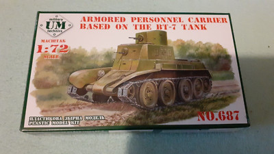 UM No. 687 , Armored Personnel Carrier based on the BT-7 Tank, 1/72, Neu, OVP
