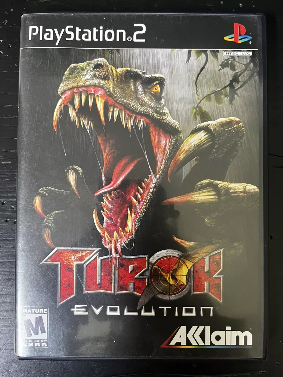 Turok Evolution Sony PlayStation 2 2002 PS2 Manual Tested Dinosaur Aklaim