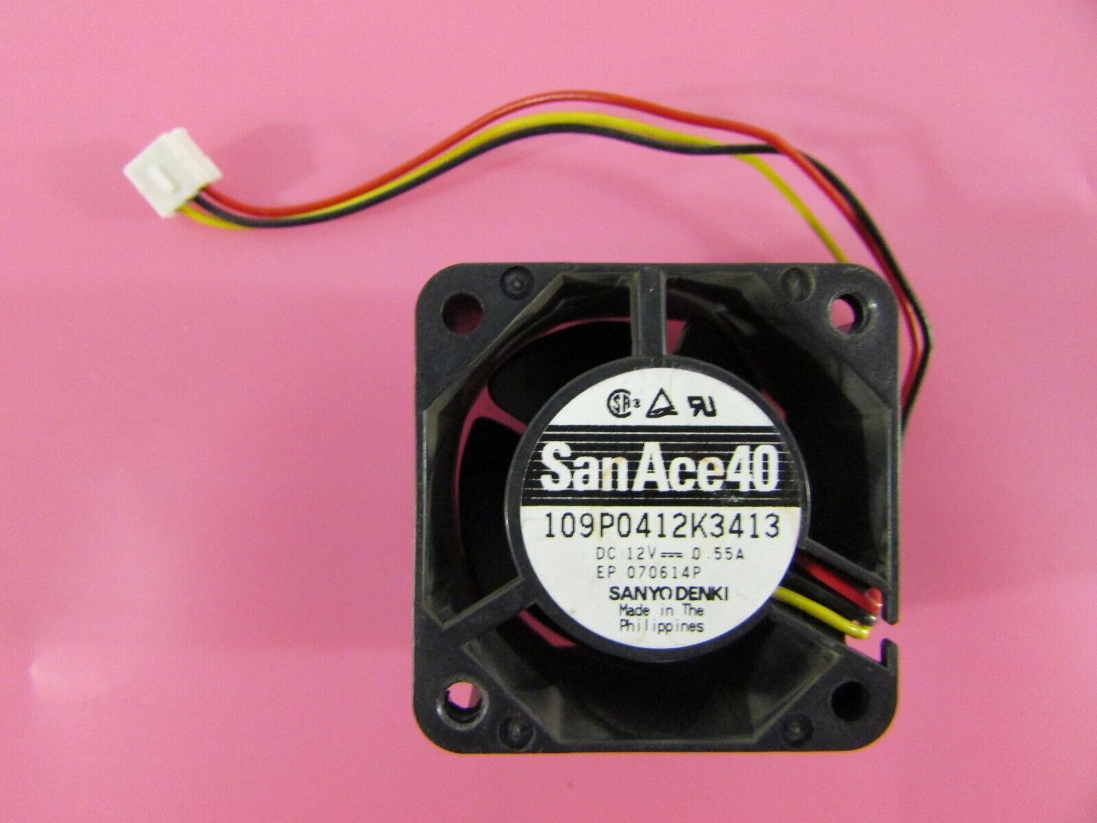 Sanyo Denki SanAce40 Cooling Fan 109P0412K3413 DC12V 0.55A 3-Pin 40x40x28mm