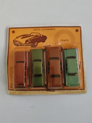 TEMPO Groschenautos 4 Plastik Autos Made in West Germany -aus Jugoslawien 1970er