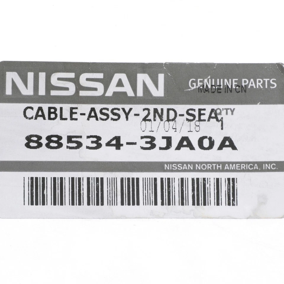 Conjunto de asiento de cable de control Pathfinder genuino Nissan 2013-2019 88534-3JA0A NUEVO FABRICANTE DE EQUIPOS ORIGINALES Foto 2 de 2