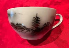 Vintage Arita Landscape Fukagawa Mountains Pagoda Japan Tea Cups 903