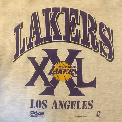 Vintage 1990 Los Angeles Lakers NBA Sweatshirt XXL Front Row by 