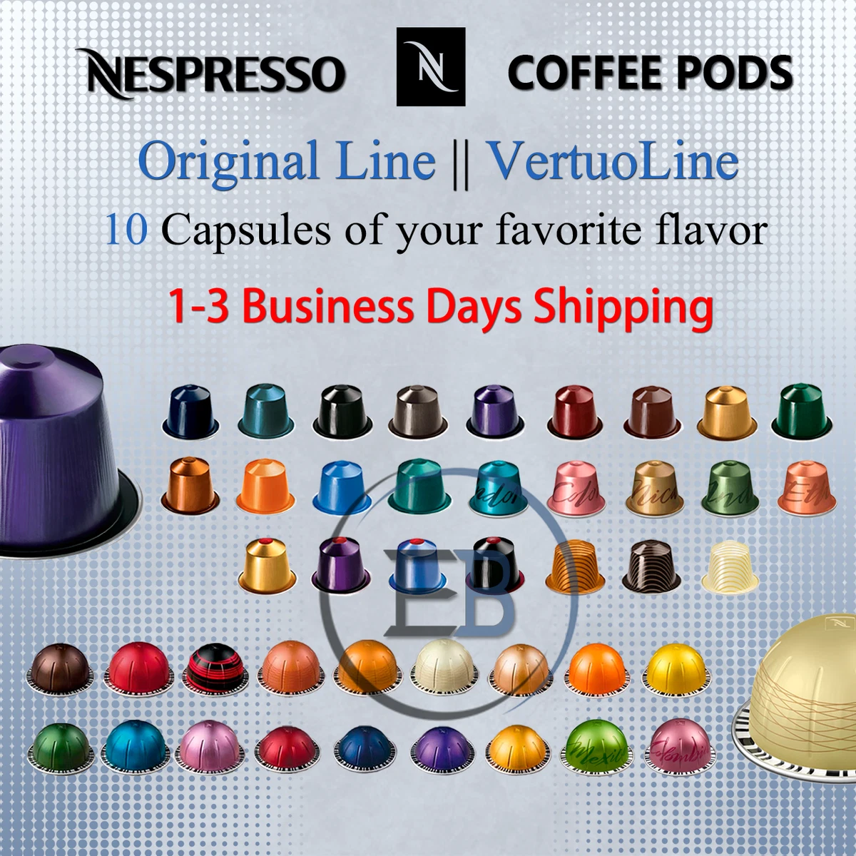 NESPRESSO Coffee Pods Vertuo Line 10 Capsule 1Sleeve Medium ROASTED  HAZELNUT NEW