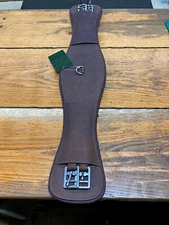 30" SMITH WORTHINGTON SHAPED DRESSAGE ENGLISH GIRTH (HAVANA)