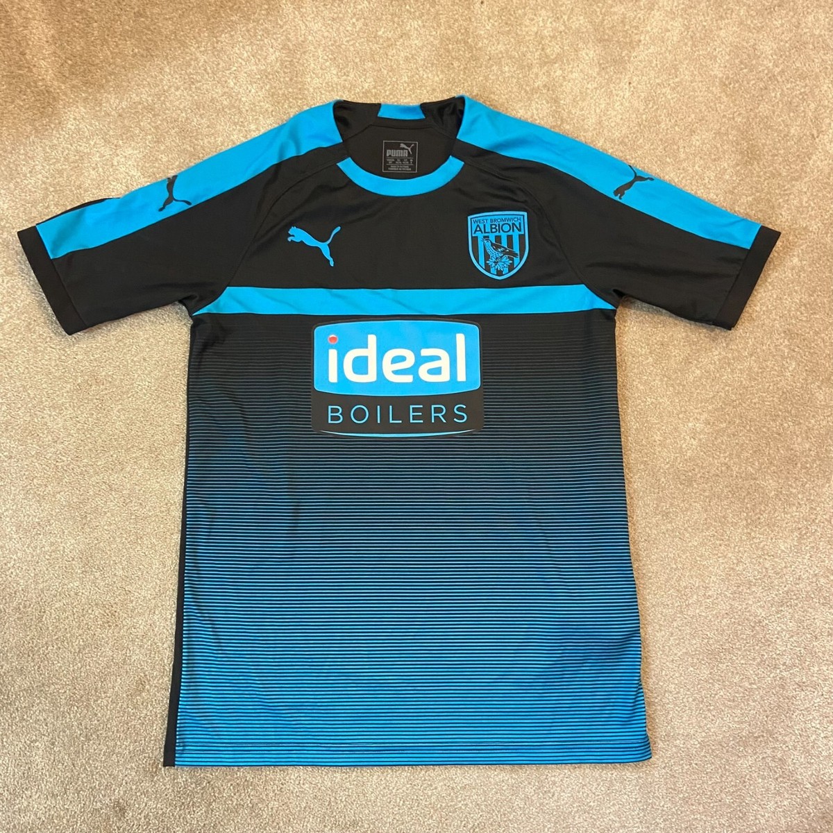Rare West Brom Football Shirt 18/19 Third Kit Puma Black Blue