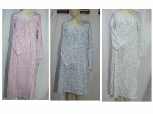 Eileen West Women's Sweater Knit Nightgown - Long Sleeve Short Gown, Soft Poly-Spandex Blend - View #11