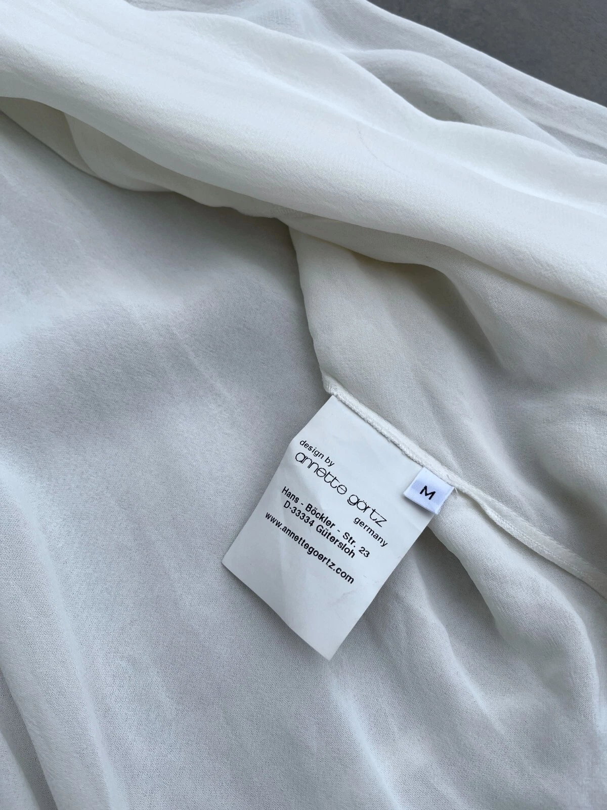 Stunning Women's ANNETTE GORTZ Layered Lagenlook Avant Garde Jacket Coat White M - product detail image 7