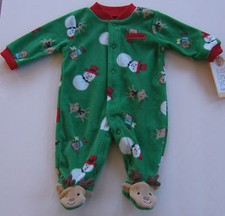 Carters Just One You Christmas Reindeer Footed Bodysuit Romper Reindeer 3 Mo 3M