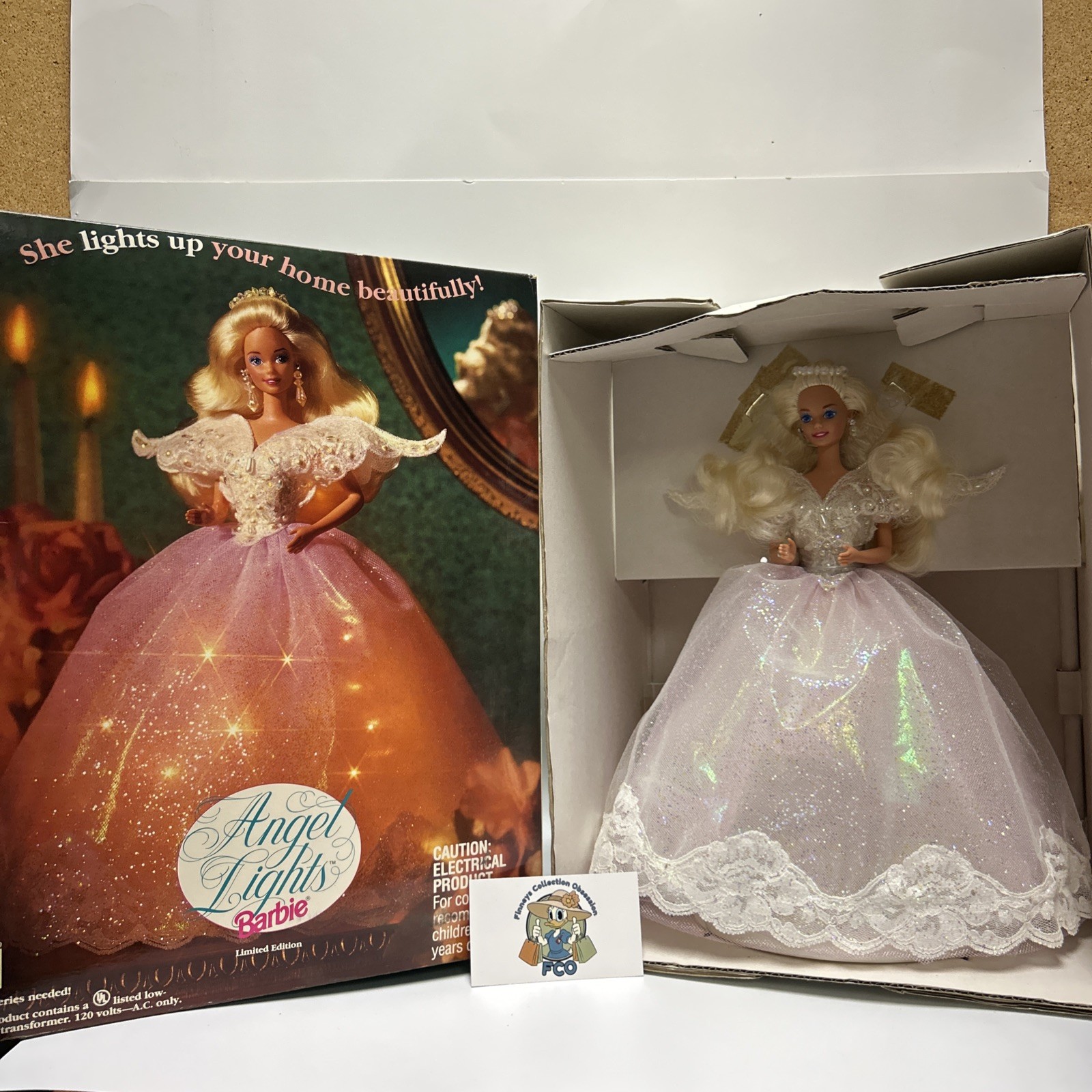 Vintage 1993 Angel Lights Babrie Doll Tree Topper Mattel NEW
