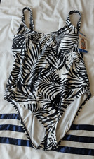 Brand New w/ Tag Ocean Pacific Women's One Piece Swimsuit Black Large