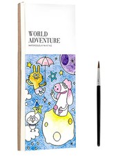 Kids Pocket Sized Watercolor Paint Set Includes Paint Brush New