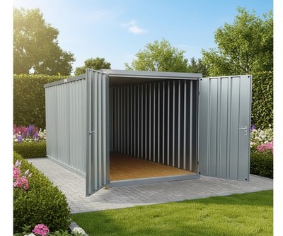 3m Schnellbaucontainer Container Baucontainer Lagercontainer Doppelflügeltür
