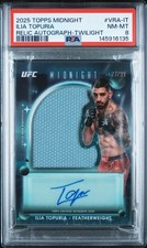 2025 TOPPS MIDNIGHT UFC RELIC AUTOS TWILIGHT #VRA-IT ILIA TOPURIA 27/99 PSA 8