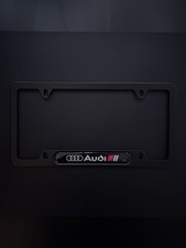 Gloss Black Front or Rear RS Sport Logo Emblem License Plate Frame Cover Gift