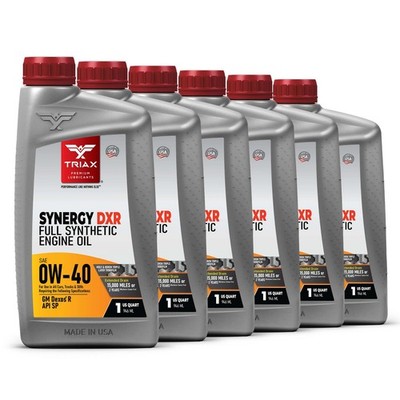 TRIAX Synergy DXR 0W-40 SP Full Synthetic Engine Oil (1 Quart) 6 Pack