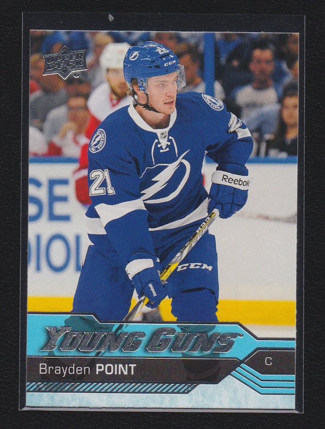 2016-17 UPPER DECK #205 BRAYDEN POINT YOUNG GUNS RC ROOKIE