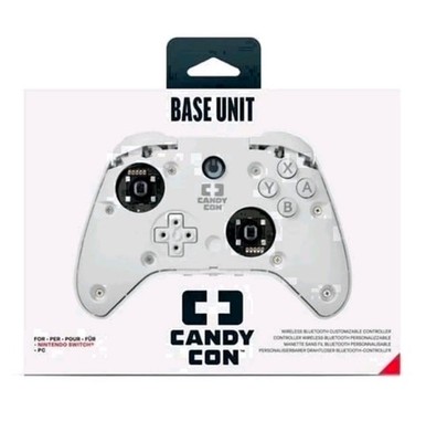 CANDY CON Wireless Bluetooth Controller Nintendo Switch PC White Base Unit