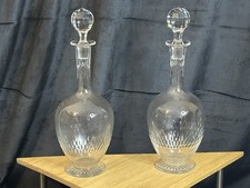 Paire de carafes en cristal de Baccarat modèle Richelieu début du XXè 1900