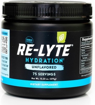 Redmond Re-Lyte Hydration Electrolyte Mix Unflavored 75 Servings BRAND NEW!