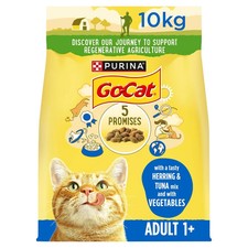 Go-Cat Herring and Tuna Dry Cat Food 10kg 2.57 per kilo