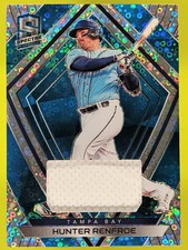 2020 Panini Chronicles Spectra Swatches Neon Blue /99 Hunter Renfroe #29 Rays