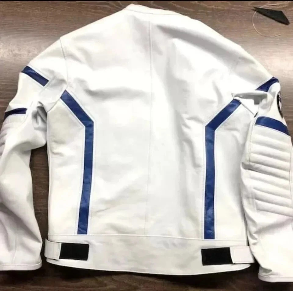 BMW Motorrad Men's White Motorcycle Motorbike Racing Leather