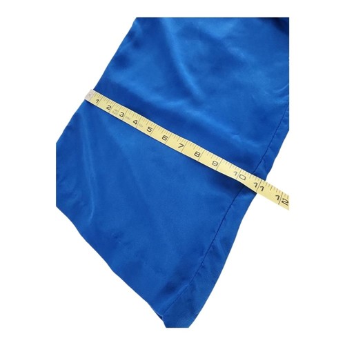 Pantalone Moda International 100% seta lounge blu taglia small leggero gamba larga - Foto 6 di 11