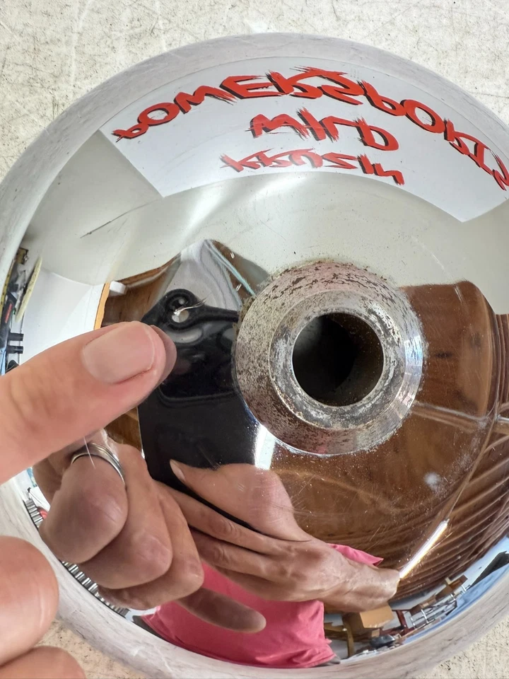 Harley Davidson Softail 1997 tapacubos rueda delantera cubierta central cromada Foto 3 de 4