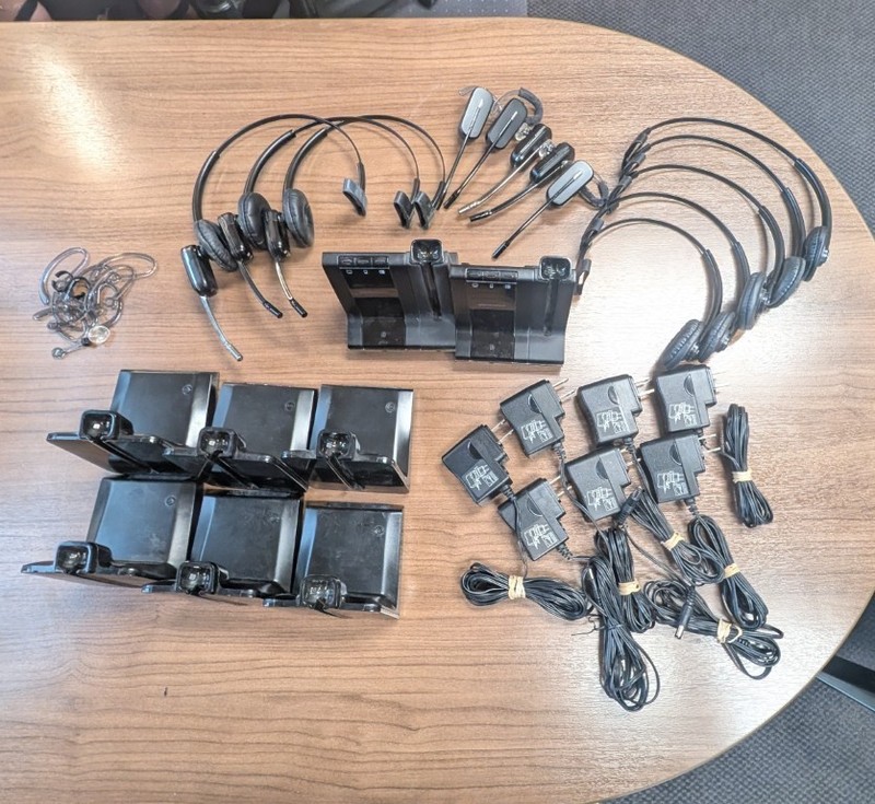 Bulk Lot Plantronics Wireless Office Headsets, Bases  & Cables  Untested Job Lot