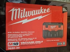 Milwaukee M18 2Gallon WetDry Shop Vacuum Cordless Portable Vac 0880-20 Bare Tool